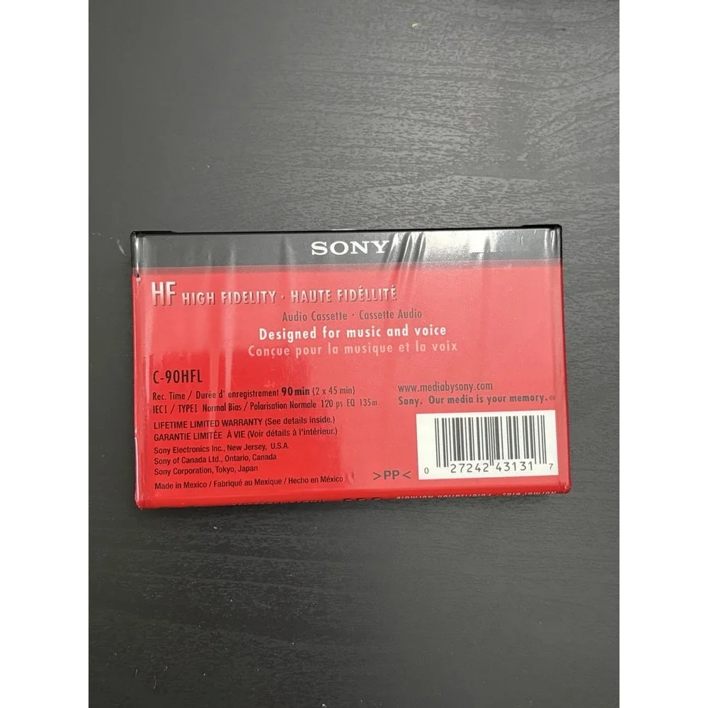 Sony Audio Cassette Tape HF-90 Minute Normal Bias New Sealed Tape